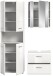 Badezimmer-Set >Ice< in Weiß Hochglanz - 135x190x32cm (BxHxT)