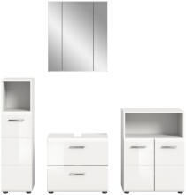 Badezimmer-Set >Ice< in Weiß Hochglanz - 180x190x32cm (BxHxT)