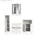 Badezimmer-Set >Ice< in Weiß Hochglanz - 180x190x32cm (BxHxT)