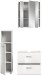 Badezimmer-Set >Ice< in Weiß Hochglanz - 105x190x32cm (BxHxT)