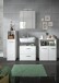 Badezimmer-Set >Ice< in Weiß Hochglanz - 105x190x32cm (BxHxT)