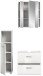 Badezimmer-Set >Ice< in Weiß Hochglanz - 105x190x32cm (BxHxT)