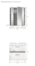 Badezimmer-Set >Ice< in Weiß Hochglanz - 60x190x32cm (BxHxT)