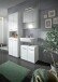 Badezimmer-Set >Ice< in Weiß Hochglanz - 135x190x32cm (BxHxT)