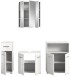Badezimmer-Set >Ice< in Weiß Hochglanz - 180x190x32cm (BxHxT)