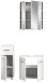 Badezimmer-Set >Ice< in Weiß Hochglanz - 105x190x32cm (BxHxT)