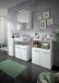Badezimmer-Set >Ice< in Weiß Hochglanz - 105x190x32cm (BxHxT)