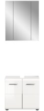 Badezimmer-Set >Ice< in Weiß Hochglanz - 60x190x32cm (BxHxT)