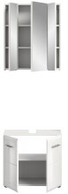 Badezimmer-Set >Ice< in Weiß Hochglanz - 60x190x32cm (BxHxT)