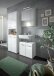 Badezimmer-Set >Ice< in Weiß Hochglanz - 60x190x32cm (BxHxT)