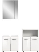 Badezimmer-Set >Ice< in Weiß Hochglanz - 135x190x32cm (BxHxT)
