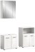 Badezimmer-Set >Ice< in Weiß Hochglanz - 135x190x32cm (BxHxT)
