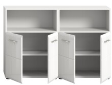 Badezimmer-Set >Ice< in Weiß Hochglanz - 120x190x32cm (BxHxT)