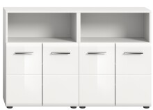 Badezimmer-Set >Ice< in Weiß Hochglanz - 120x190x32cm (BxHxT)
