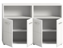 Badezimmer-Set >Ice< in Weiß Hochglanz - 120x190x32cm (BxHxT)