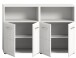 Badezimmer-Set >Ice< in Weiß Hochglanz - 120x190x32cm (BxHxT)