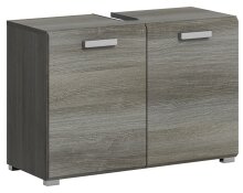 Waschbeckenunterschrank >Silver< in Rauchsilber -...