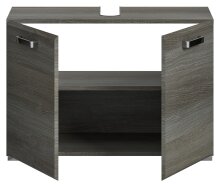 Waschbeckenunterschrank >Silver< in Rauchsilber - 80x55x37cm (BxHxT)