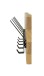 Wandgarderobe >54336< in eiche, schwarz, Massivholz, Metall - 60x20x10cm (BxHxT)