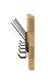 Wandgarderobe >54336< in eiche, schwarz, Massivholz, Metall - 60x20x10cm (BxHxT)