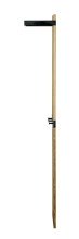 Wandgarderobe >54337< in eiche, schwarz, Massivholz, Metall - 35x175x25 (BxHxT)