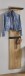 Wandgarderobe >54337< in eiche, schwarz, Massivholz, Metall - 35x175x25 (BxHxT)