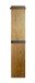 Wandgarderobe >54337< in eiche, schwarz, Massivholz, Metall - 35x175x25 (BxHxT)