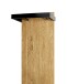 Wandgarderobe >54337< in eiche, schwarz, Massivholz, Metall - 35x175x25 (BxHxT)