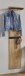 Wandgarderobe >54337< in eiche, schwarz, Massivholz, Metall - 35x175x25 (BxHxT)