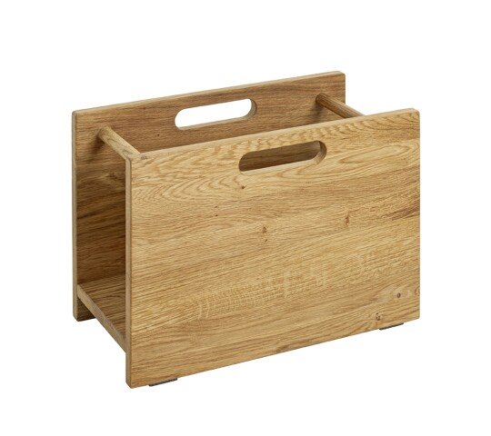 Zeitungsständer >54350< in eiche, Massivholz - 40x30x21cm (BxHxT)