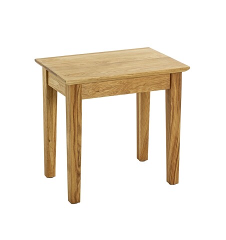 Beistelltisch >54351< in eiche, Massivholz - 43x42x30cm (BxHxT)