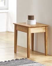 Beistelltisch >54351< in eiche, Massivholz - 43x42x30cm (BxHxT)