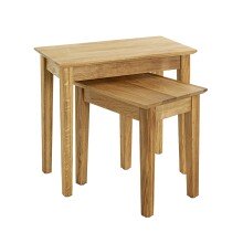 Beistelltisch >54351< in eiche, Massivholz - 43x42x30cm (BxHxT)