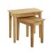 Beistelltisch >54351< in eiche, Massivholz - 43x42x30cm (BxHxT)