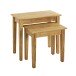 Beistelltisch >54351< in eiche, Massivholz - 43x42x30cm (BxHxT)