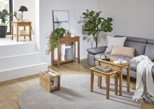 Konsole >54354< in eiche, Massivholz - 75x75x35cm (BxHxT)