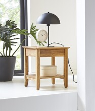 Beistelltisch >54355< in eiche, Massivholz - 45x52x45cm (BxHxT)