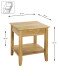 Beistelltisch >54355< in eiche, Massivholz - 45x52x45cm (BxHxT)