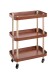 Servierwagen >54419< in natur, rot, Massivholz, Metall - 50x76x30cm (BxHxT)