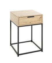 Konsole >54458< in eiche, schwarz - 40x60x40cm (BxHxT)