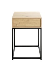 Konsole >54458< in eiche, schwarz - 40x60x40cm (BxHxT)