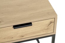 Konsole >54458< in eiche, schwarz - 40x60x40cm (BxHxT)