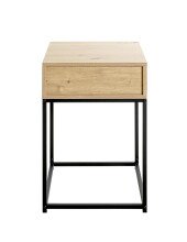 Konsole >54458< in eiche, schwarz - 40x60x40cm (BxHxT)