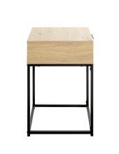 Konsole >54458< in eiche, schwarz - 40x60x40cm (BxHxT)