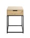 Konsole >54458< in eiche, schwarz - 40x60x40cm (BxHxT)