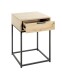 Konsole >54458< in eiche, schwarz - 40x60x40cm (BxHxT)