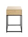 Konsole >54458< in eiche, schwarz - 40x60x40cm (BxHxT)