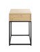 Konsole >54458< in eiche, schwarz - 40x60x40cm (BxHxT)