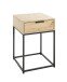 Konsole >54458< in eiche, schwarz - 40x60x40cm (BxHxT)