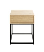 Konsole >54457< in eiche, schwarz - 40x50x40cm (BxHxT)